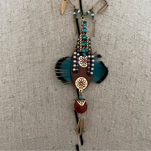 NIB satellite Paris feather necklace - Picture 9 of 16